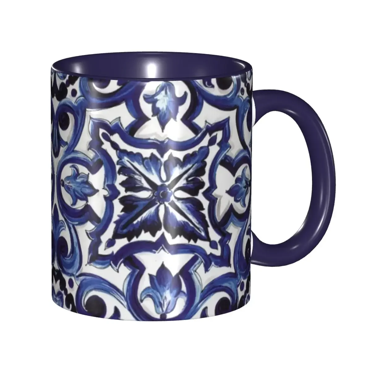 

Керамическая кружка Blue Ornate Floral