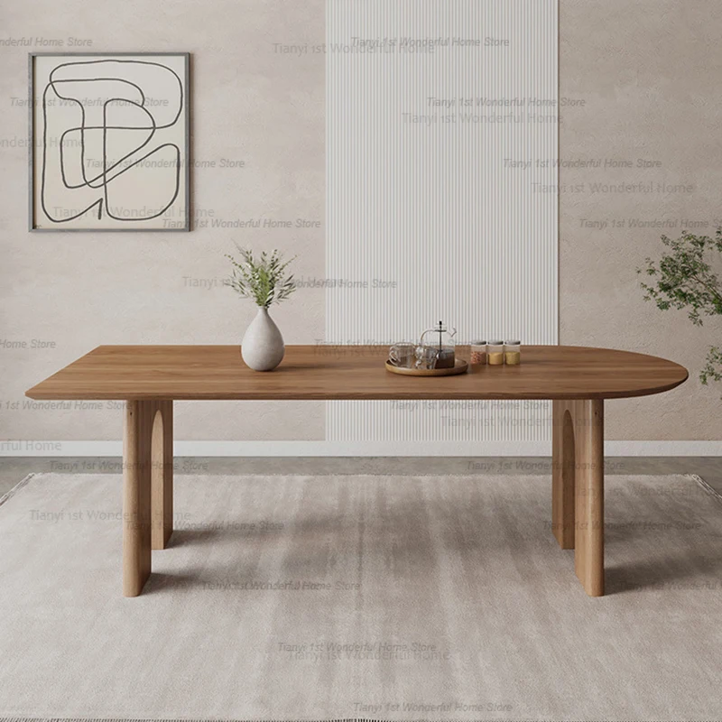 Современный деревянный обеденный стол в скандинавском стиле кофейная кухня