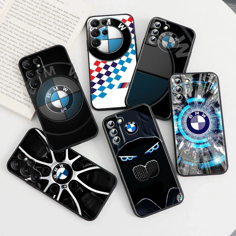 

Fashion Luxury Bmw Sports For Samsung Galaxy S23 S22 S21 S20 Ultra Plus Pro S10 S9 S8 S7 4G 5G Silicone Soft Black Phone Case