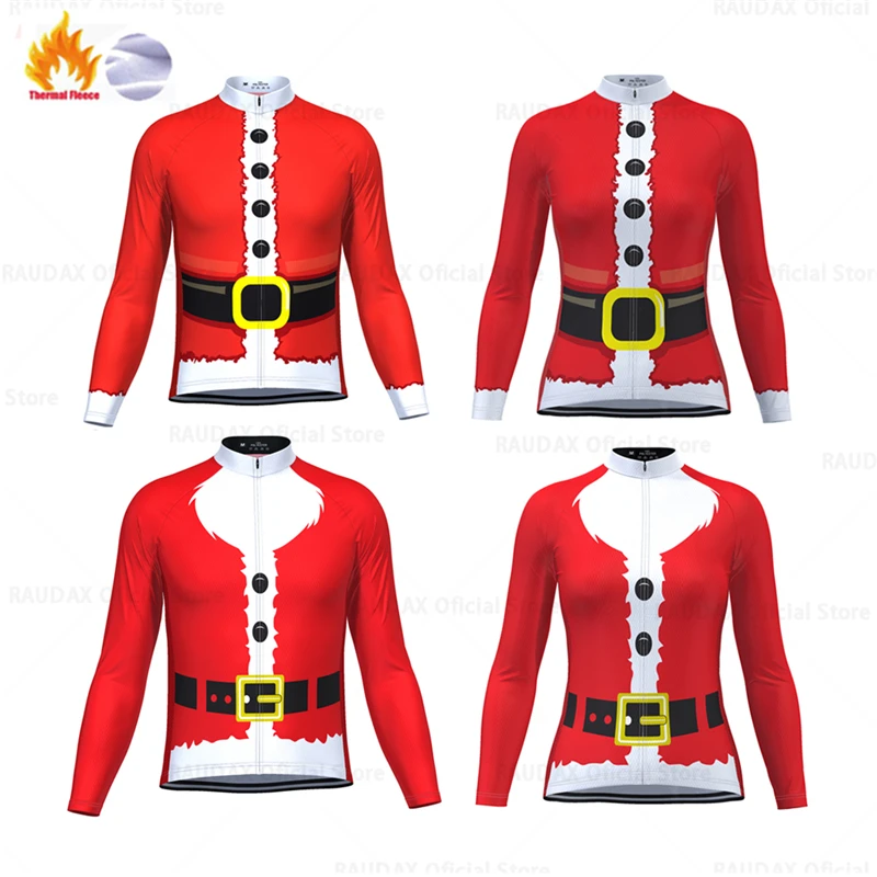 

Женская длинная футболка, Рождественская Спортивная одежда для горного велосипеда Санта-Клаус, новинка 2023, Мужская термальная флисовая оде...