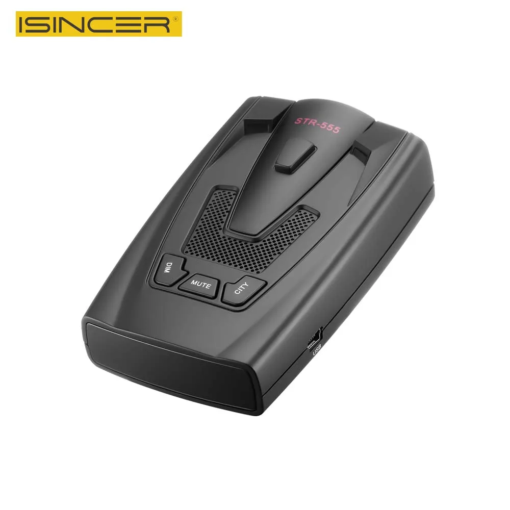 

STR-555 Car Radar Detector Anti Radar Detector English Russian Thai Speed Alarm System with Red Light Camera Alert