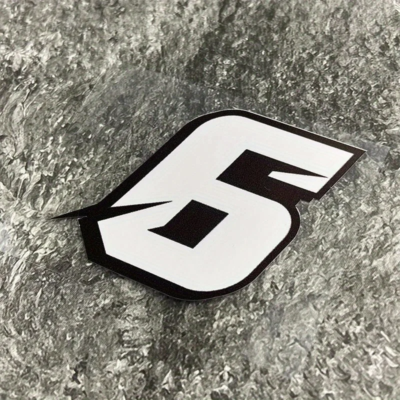 

Черно-белая Виниловая Наклейка С Номером Для Мотоциклетного Шлема, Бака, Кузова Скутера, Водонепроницаемая, Для Гоночного Декора