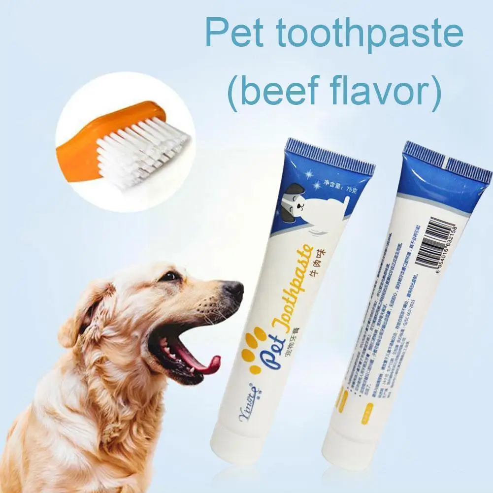 

Зубная паста для домашних питомцев для собак помогает уменьшить клетку и налет, накопление собак, товары, товары для домашних животных W9k7
