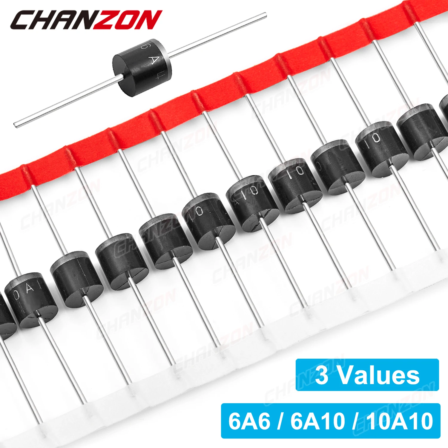

20Pcs 6A4 6A10 10A10 R-6 Axial Diode Rectifier 6A 10A 400V 1000V Silicon DIP Through Hole Electronic Original High Power Diodes