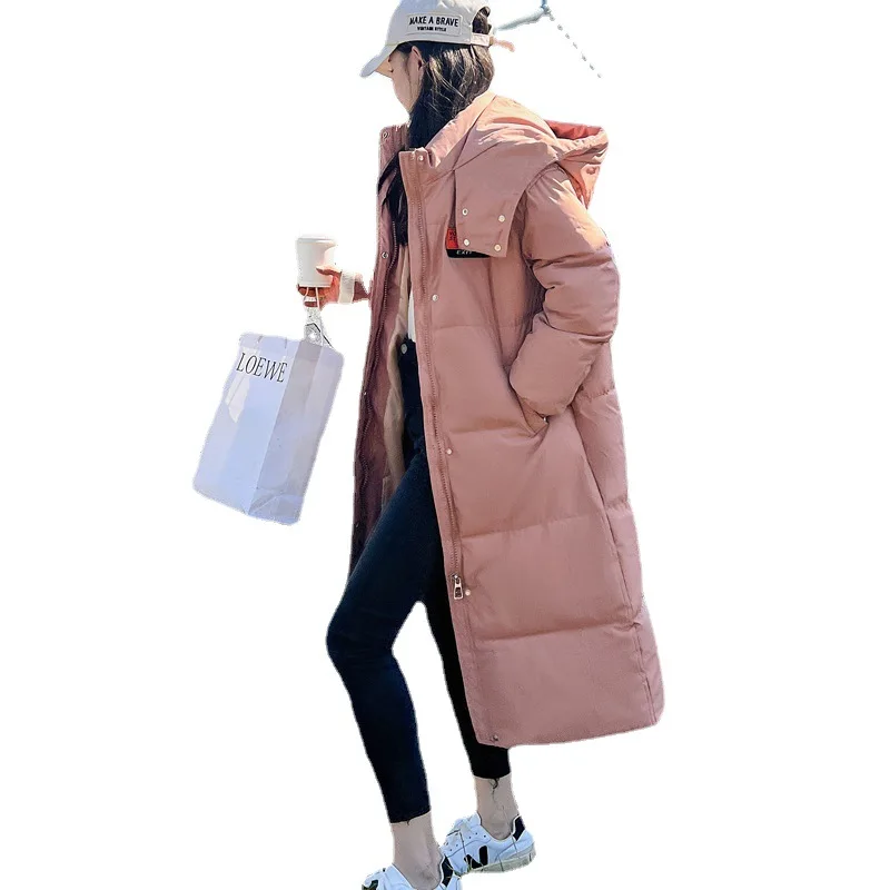 Women's Down Jacket 2022 Winter New Pink Warm Fashion Women's Cotton Jacket Korean Version Of The Long Winter Women's Jacket