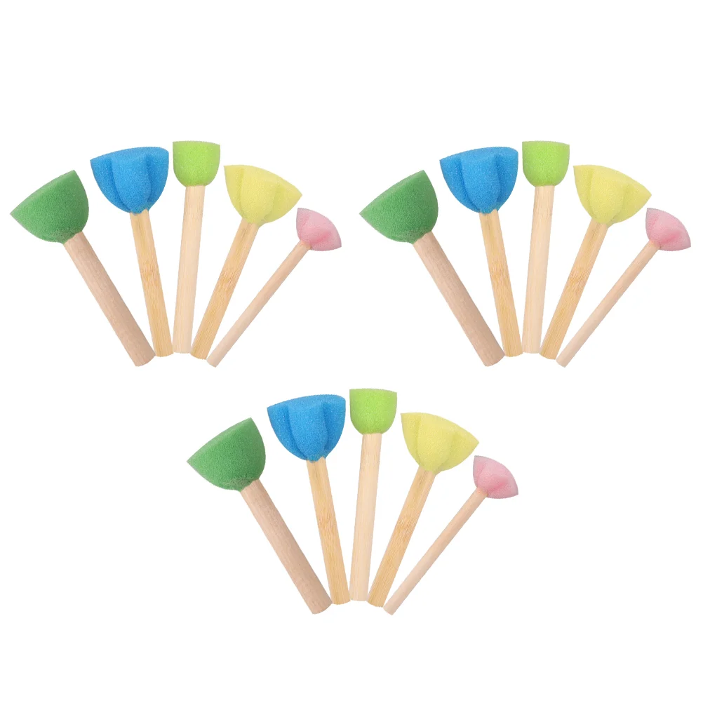 

15pcs Kids Sponge Brushes DIY Painting Tools Children Painting Sponge Stamps