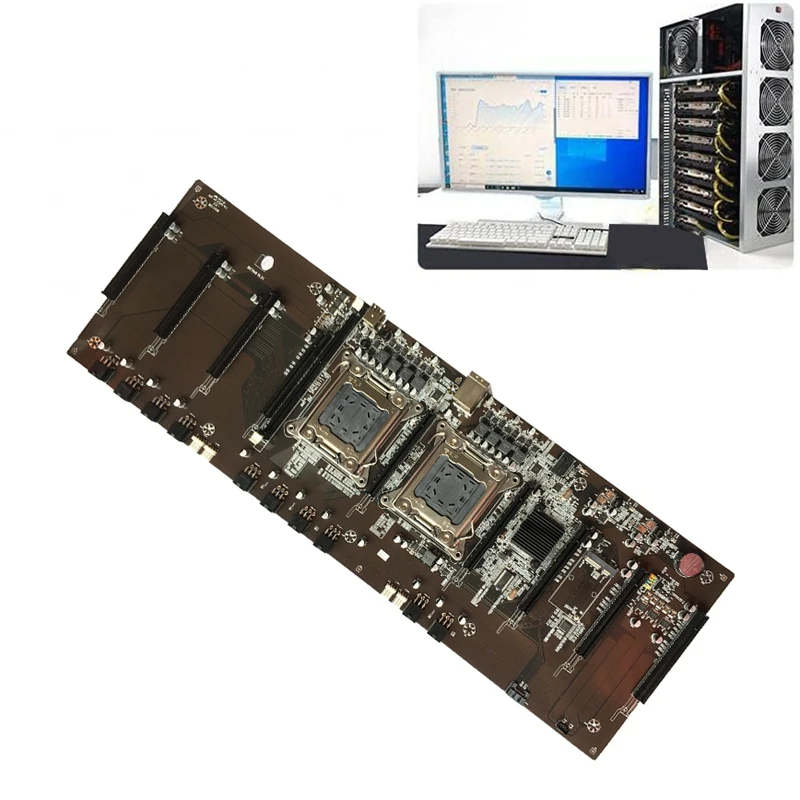 Материнская плата для майнинга с двойным процессором LGA 2011 поддержка 9X306 0