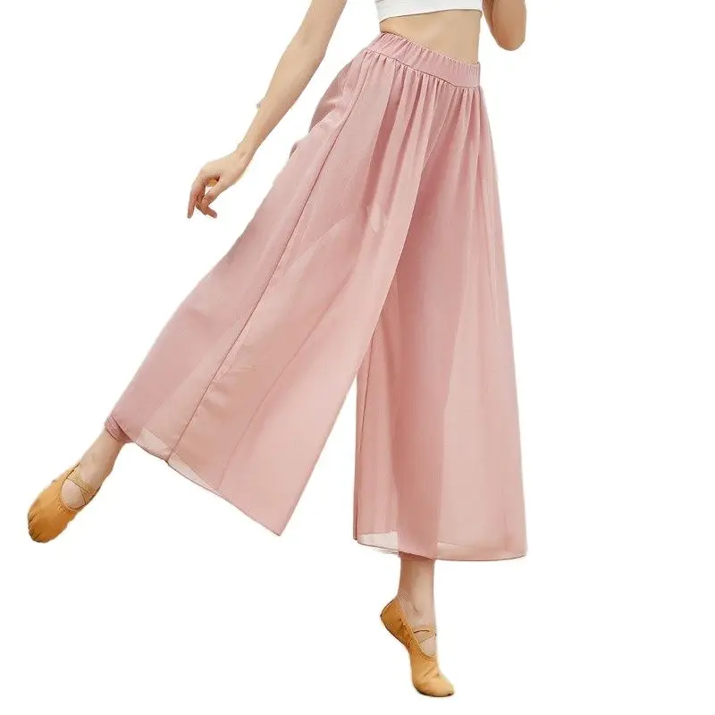 

Шифоновые брюки с широкими штанинами для классических танцев