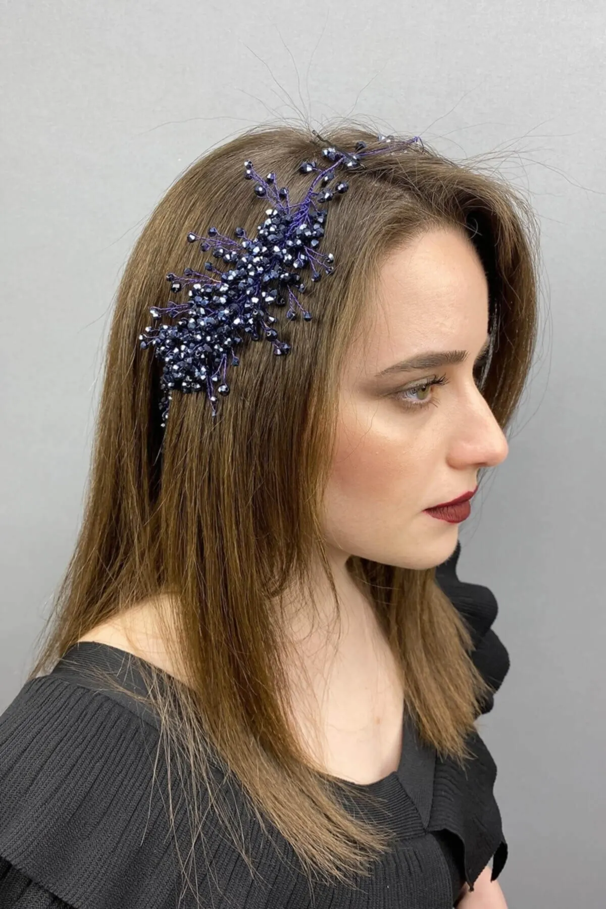 

Bridal Accessories Navy Blue Bridal Crown And Hair Accessory Wedding Handmade For Bride And Bride