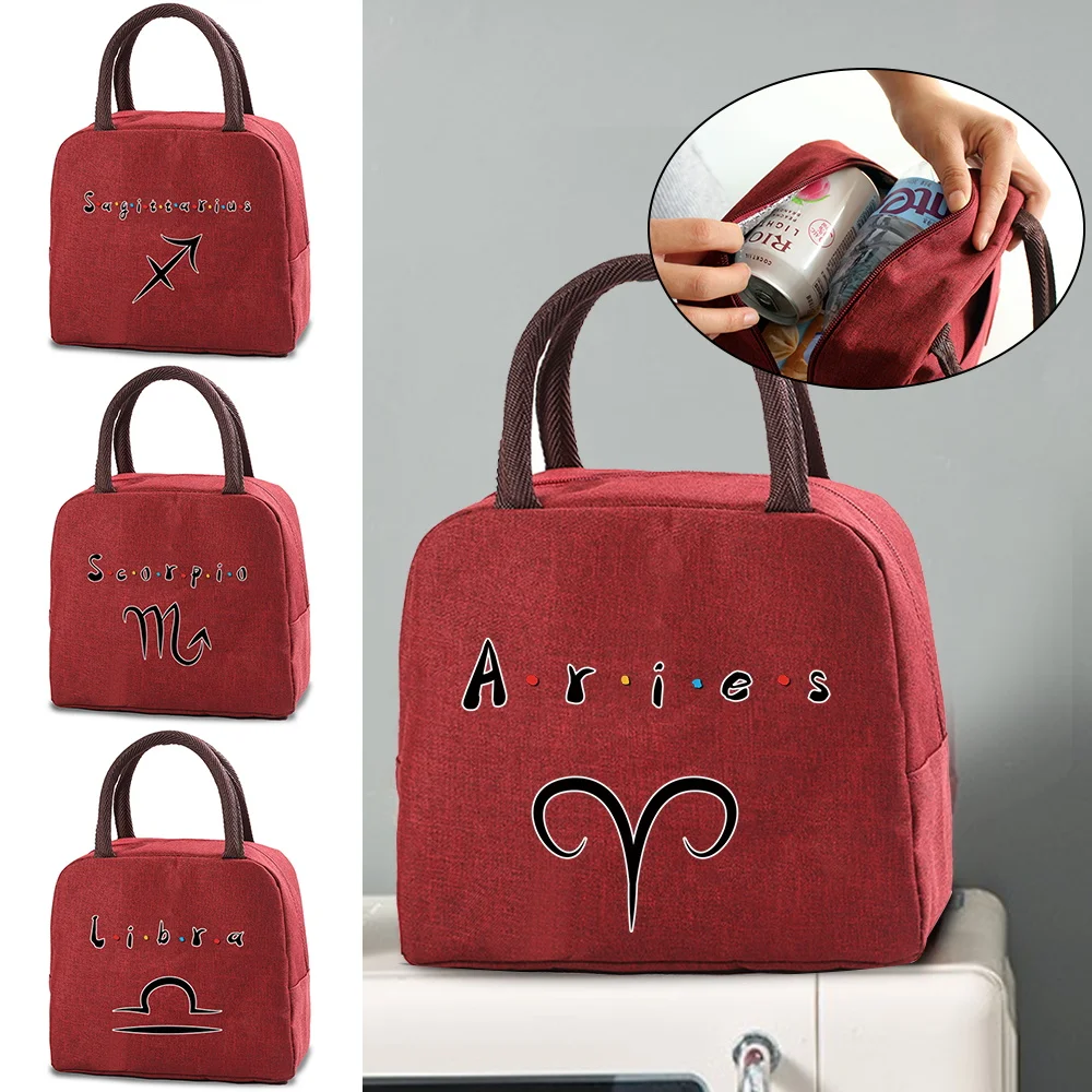 

Переносные сумки для обедов охлаждающая сумка для пикника, Термоизолированный Ланч-бокс с созвездиями, Сумка с принтом, детская школьная су...