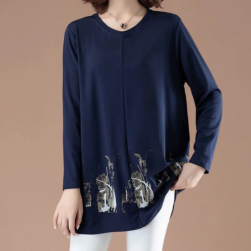 Женская однотонная футболка с длинным рукавом