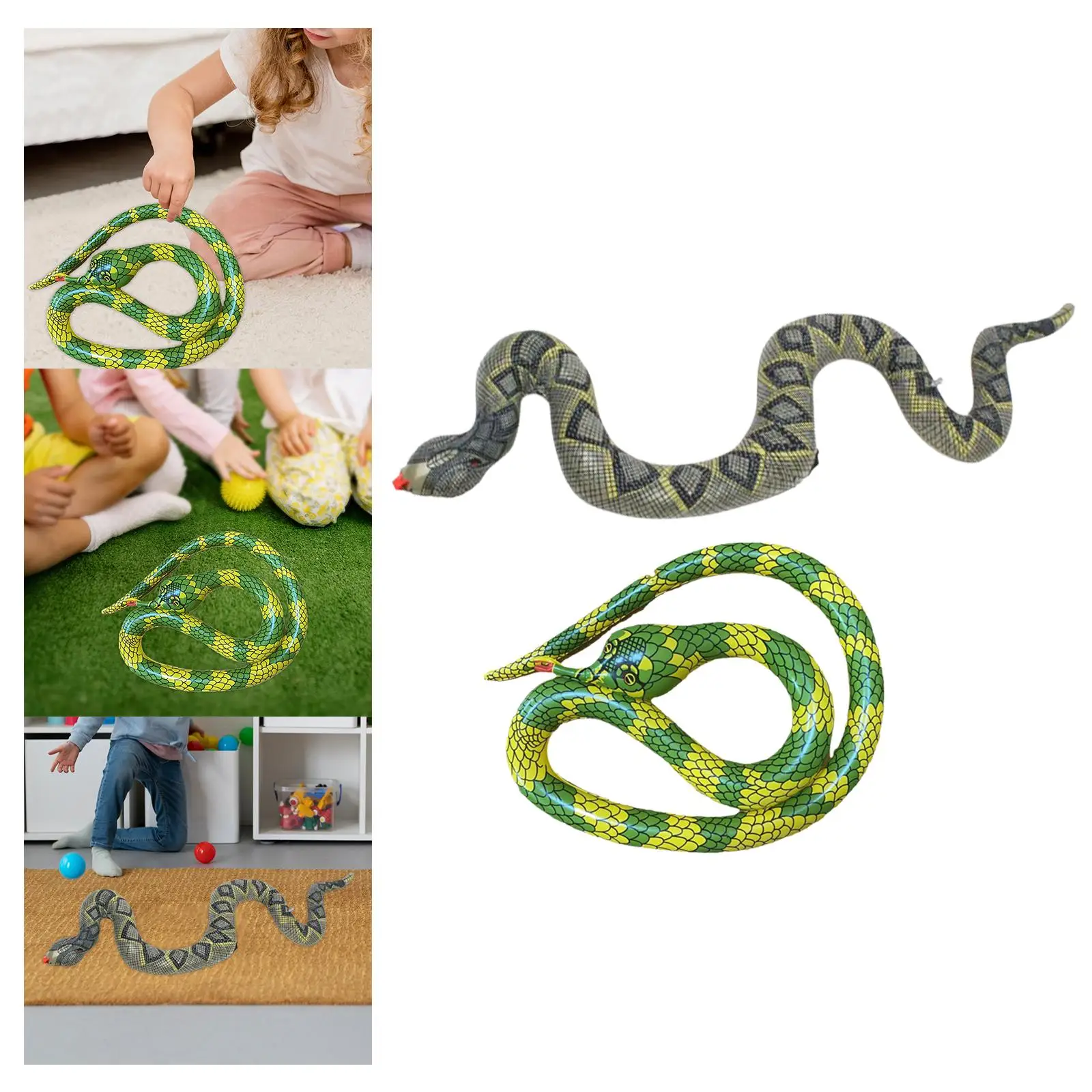

Надувная игрушка-змея, ужасная искусственная змея, фигурка животного, декор на Хэллоуин, искусственные розыгрыши, обучающие игрушки