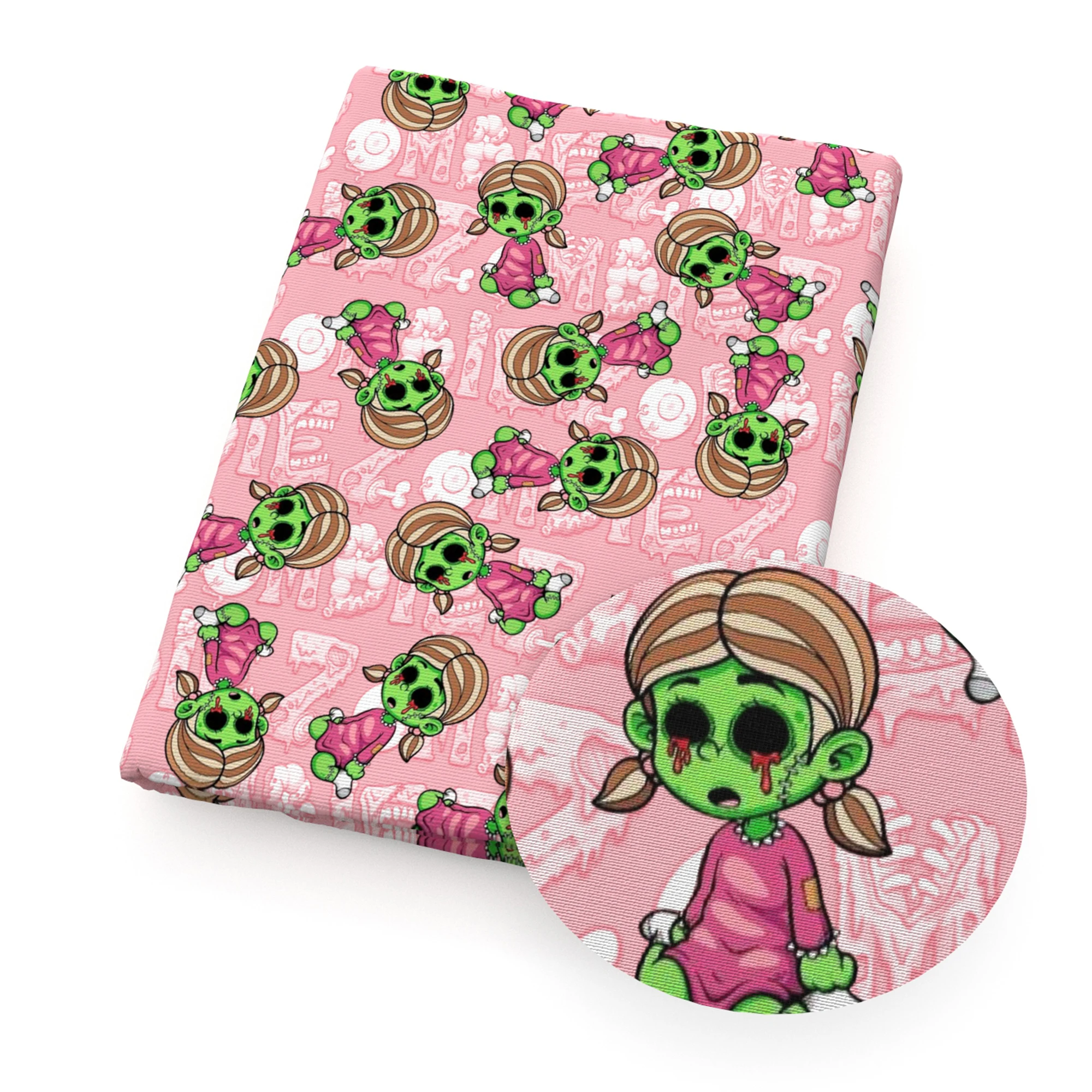 Ткань хлопчатобумажная полиэстеровая с принтом на Хэллоуин 50*145 см - купить по