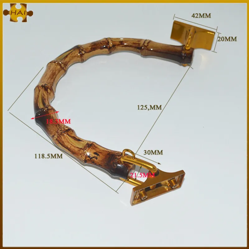 

1 шт., U-образная искусственная ручка из бамбука для сумок