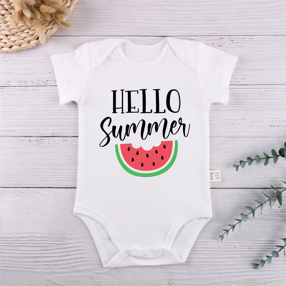 

Детский хлопковый комбинезон Hello детские летние комбинезоны, с коротким рукавом