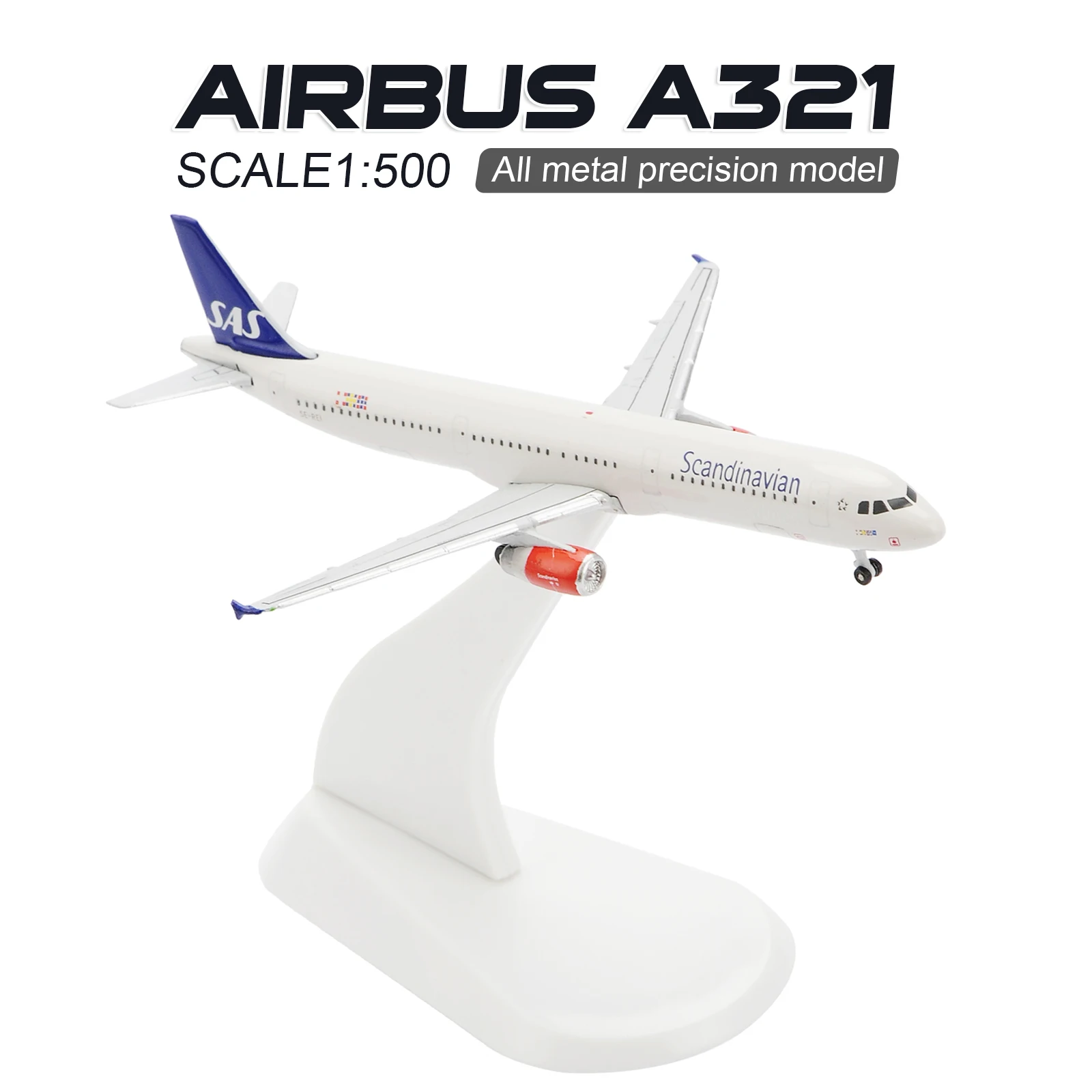

Модель самолета Аэробус A321 из металлического сплава, 1:500