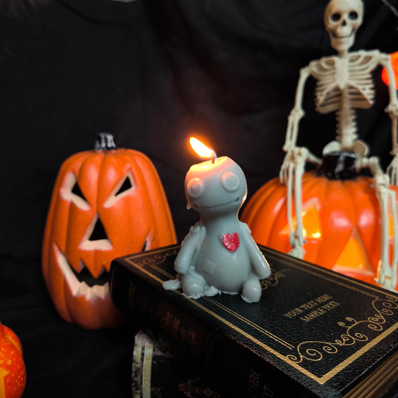 4 шт. свечи в форме куклы на Хэллоуин декоративная Ароматизированная свеча фрезии