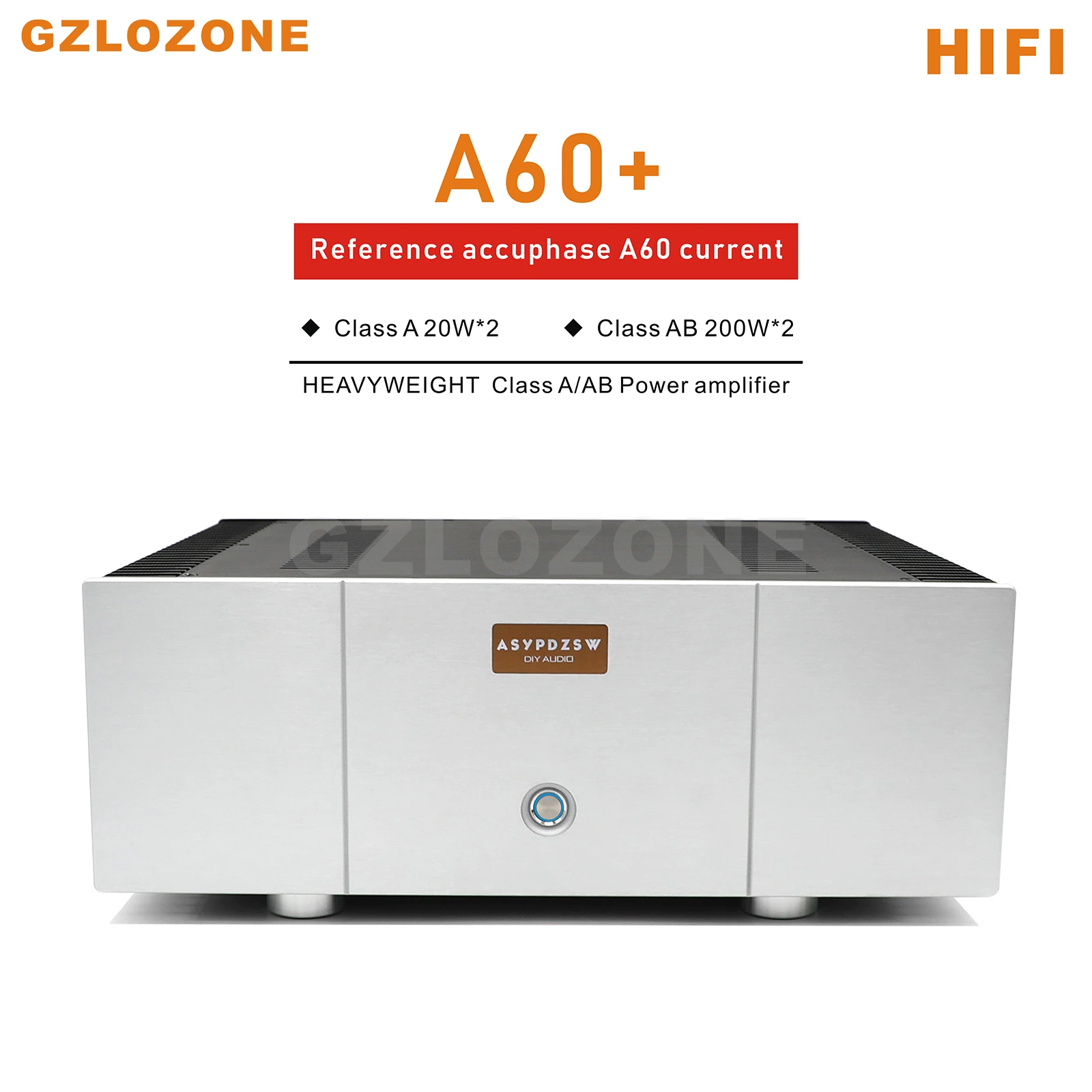 

HIFI A60+ Pure class A Power amplifier Reference accuphase A60 current 2SA1943/2SC5200 20W*2 Class AB 200W*2