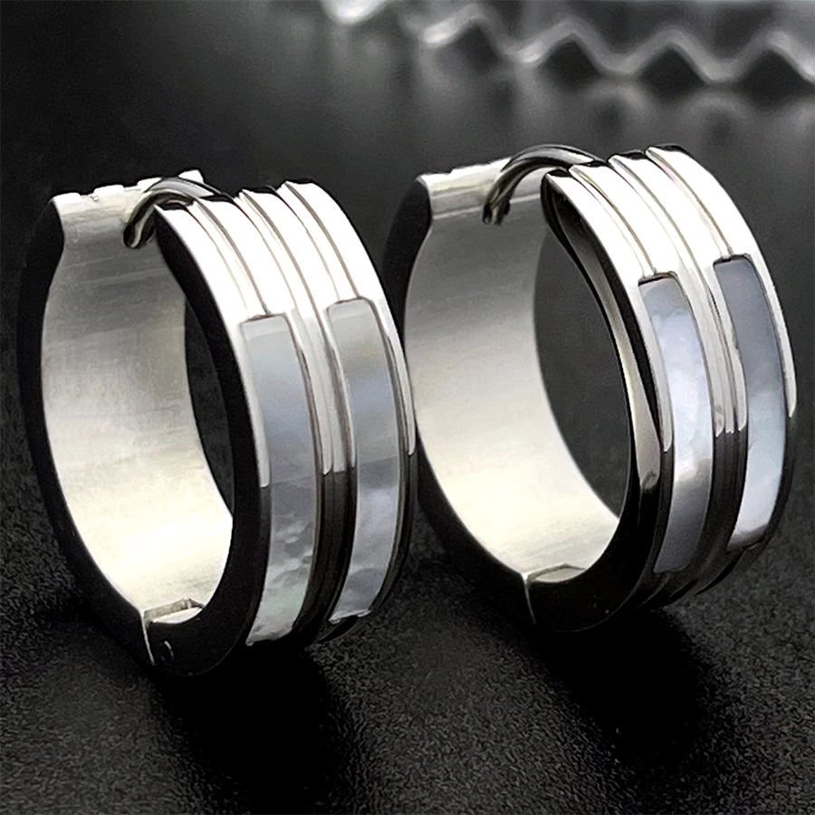 Женские и мужские серьги-клинья из нержавеющей стали 1 пара