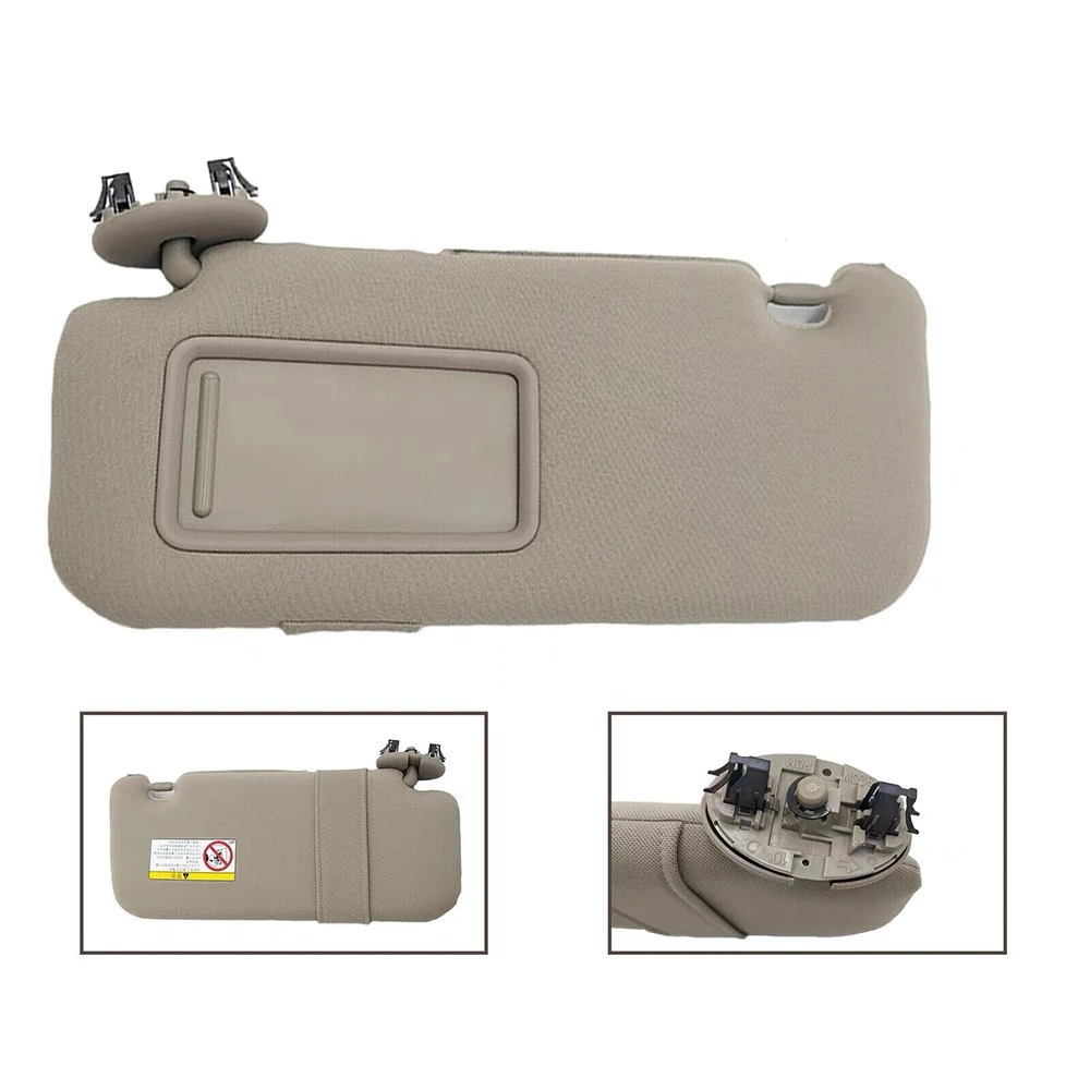 Фото Автомобильный солнцезащитный козырек с зеркалом для Toyota Auris Corolla 2007 2008 2009 2010 2011-2013, серый, бежевый, солнцезащитный козырек, автомобильные аксессуары №2