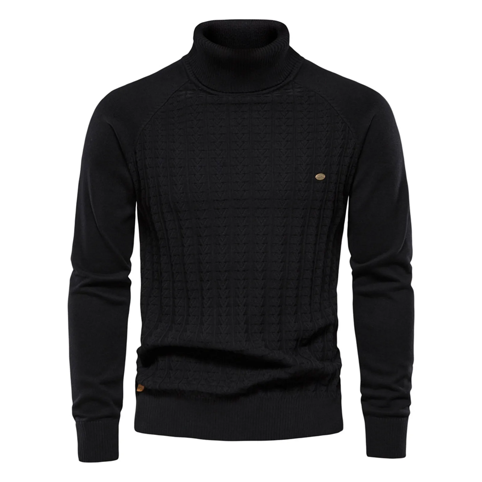 

Men'S Turtleneck Knitted Pullover Sweater New Solid Color Men'S Knitwear Business Long Sleeved Casual Mens Coats Wool Clothing