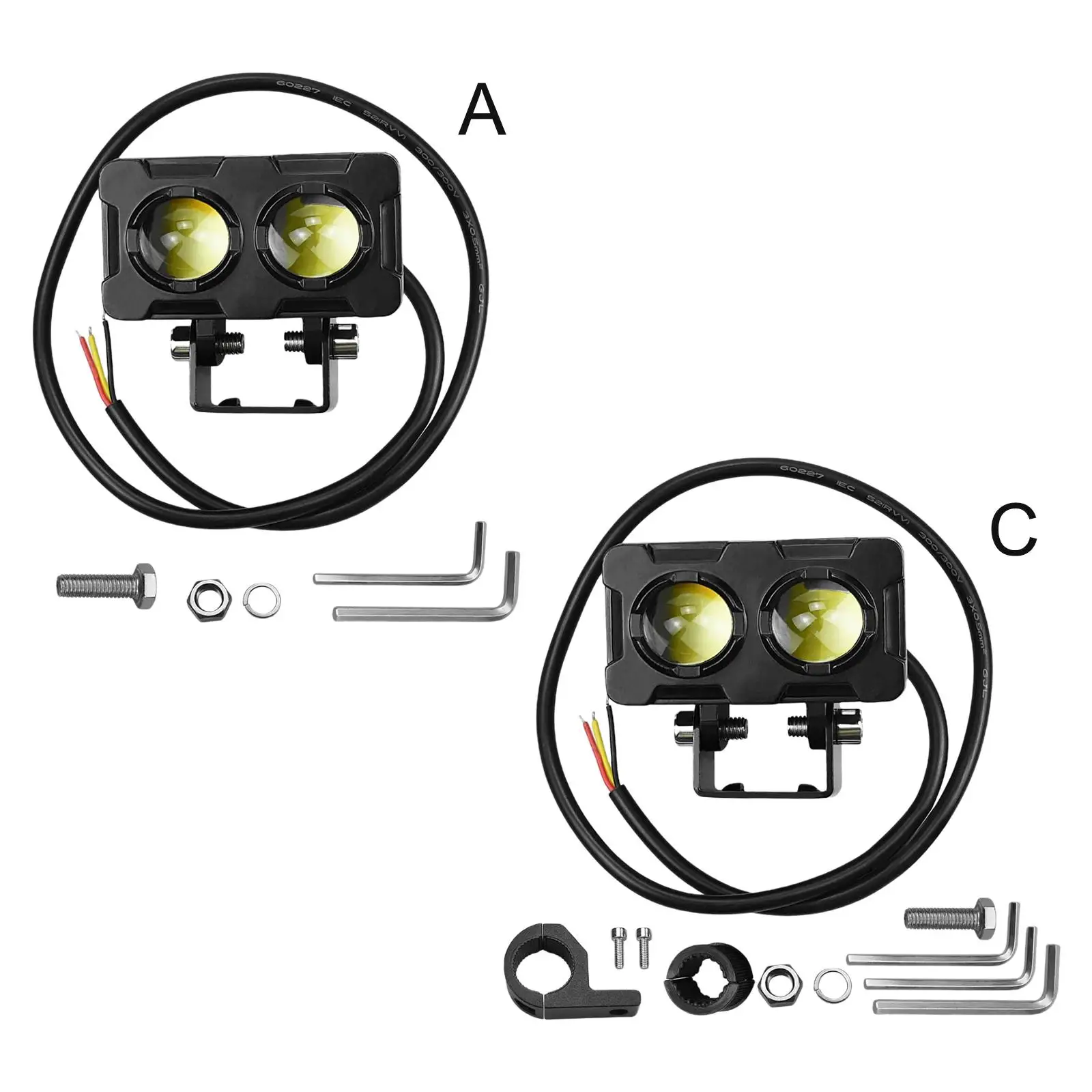 Фонарь, двойная лампа, фонарь с водонепроницаемостью, IP65, универсальный фонарь для автомобилей, внедорожников, мотоциклов, автомобилей