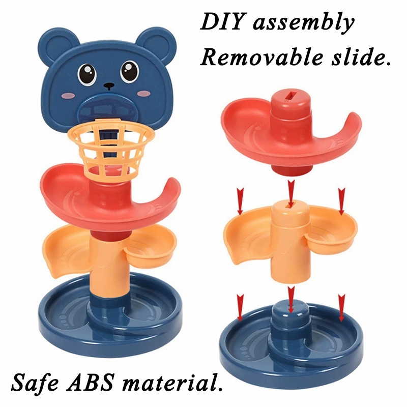 

Baby Toys Rolling Ball Pile Tower Early Educational Toy For Babies Rotating Track Educational Baby Gift Stacking Toy ForChildren