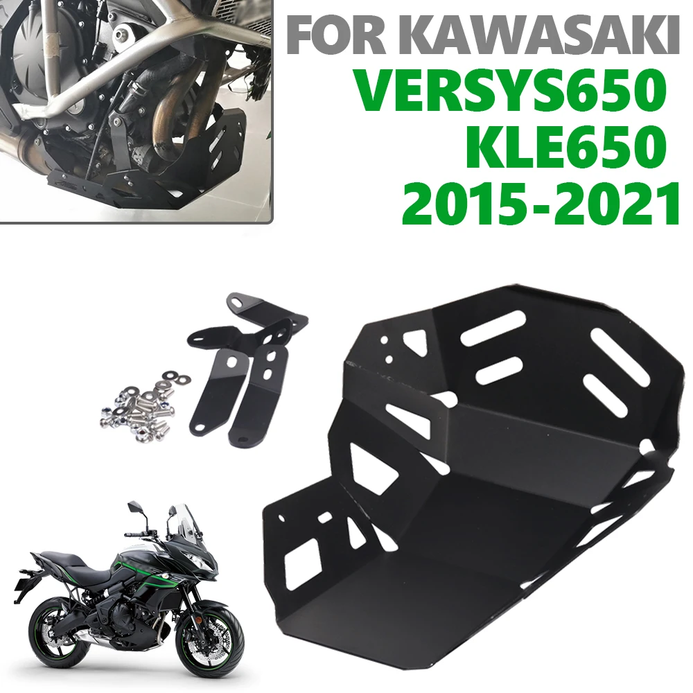 For Kawasaki Versys 650 Versys650 KLE KLE650 2015 - 2021 Motorcycle Accessories Engine Protection Cover Chassis Guard Skid Plate