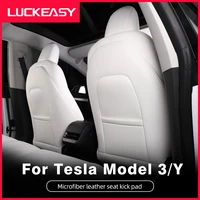 for tesla model 3 model y 2017 2022 car seat protection cover backrest seat anti kick pad model3 2021 leather anti kick pad