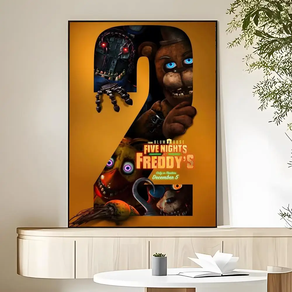 Фото Постер Fnaf Five-nights-At-Freddys 2 HD, декоративная наклейка на стену, водонепроницаемая, для дома, гостиной, эстетичное украшение. №3