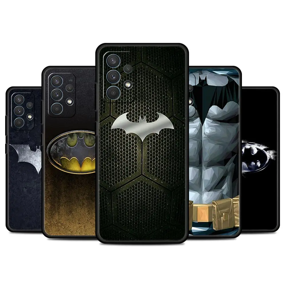 

Marvel batman Logo Phone Case for Samsung Galaxy A51 A71 A21s A31 A41 A11 A42 5G A01 A21 A32 A02 A13 Black Soft Cover TPU Shell