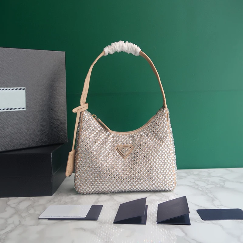 

Women Handle Bag Diamond Casual Fashion Ladies Clutch White Mini Underarm Bag Classic Single Shoulder Bag Ladies wallet