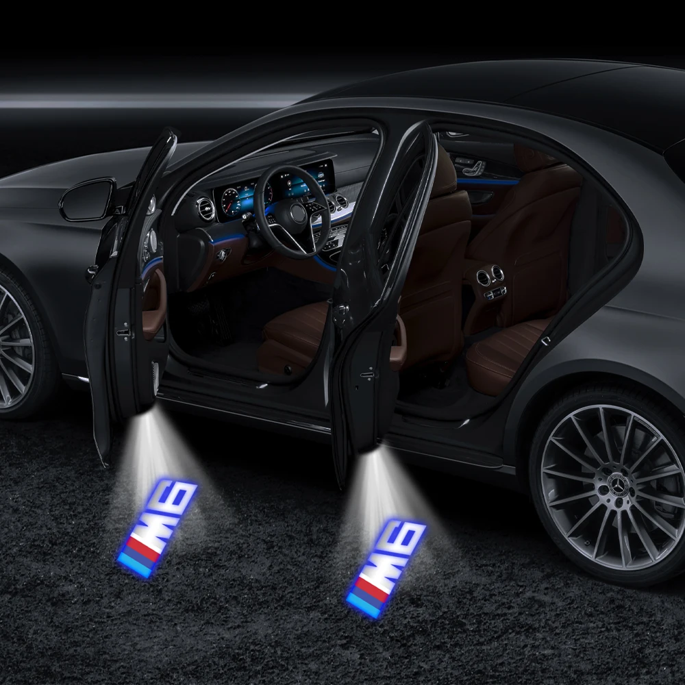 2 шт. оригинальные HD дверные приветственные огни для значка автомобиля BMW