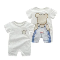 new 2022 baby rompers for boy clothing white cartoon new born baby clothes one pieces pajamas cotton newborn jumpsuit costume