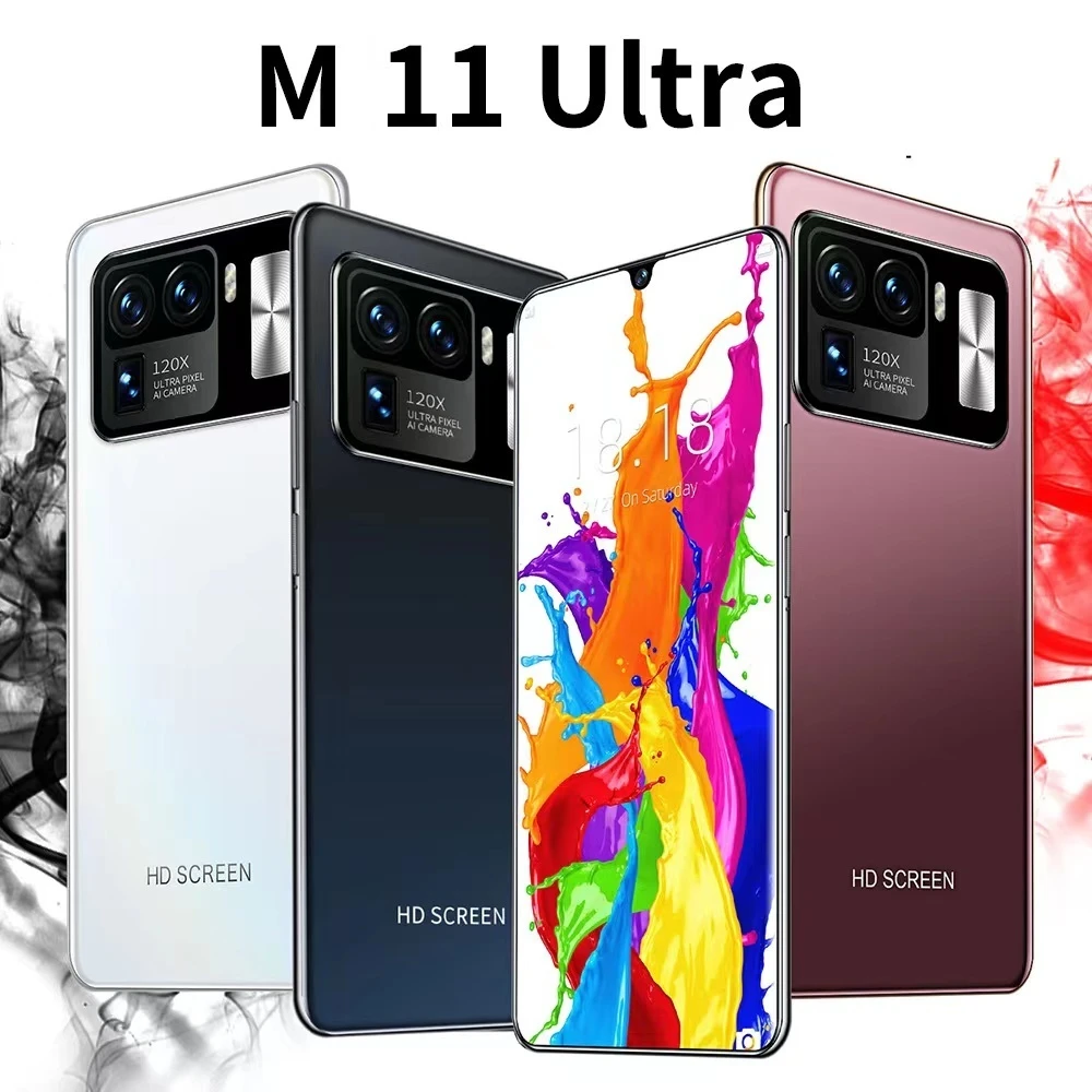 

Global version m11 cell phone ultra cellular 5g 10 core 5600mah 2g 16gb 6.7 Inch smartphone qualcomm888 2g cell phone