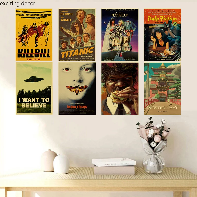 Постеры из классического фильма Убить Билла/Бойцовский клуб/жуки/целлюлоза