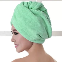 1pc women hair drying hat microfibre after shower solid towel quick dry hair hat super absorption turban head wrap bathing tools