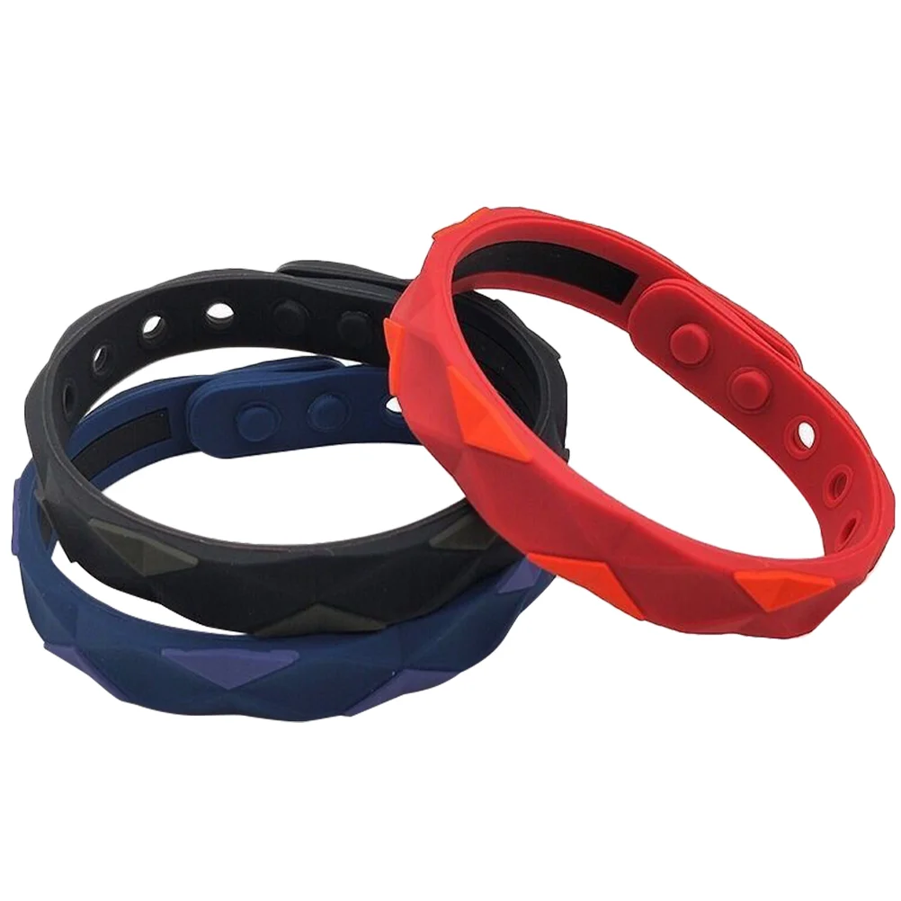 

3 Pcs Anti-static Bracelet Wrist Strap Sports Exercise Wristband Women Unisex Decorative Silicone Silica Gel Man