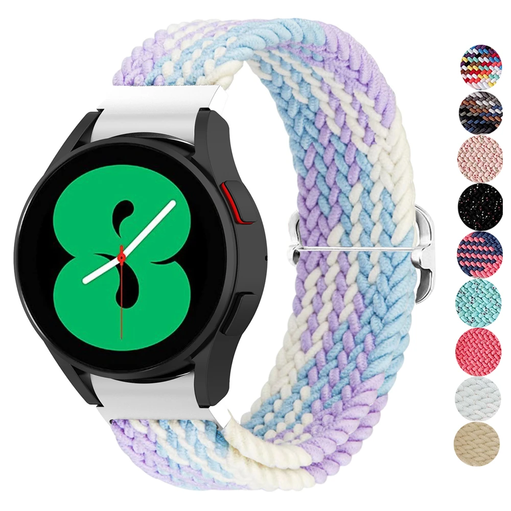 Ремешок Плетеный Соло для Samsung Galaxy Watch 4 40 44 мм, браслет для смарт-часов, 20 мм Galaxy Watch 4 Classic 42 46 мм