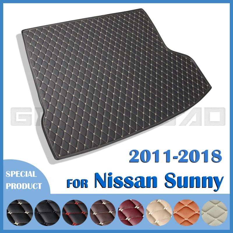 

Коврик для багажника автомобиля для Nissan Sunny 2011 2012 2013 2014 2016 2017 2018, аксессуары для автомобиля под заказ, украшение интерьера автомобиля