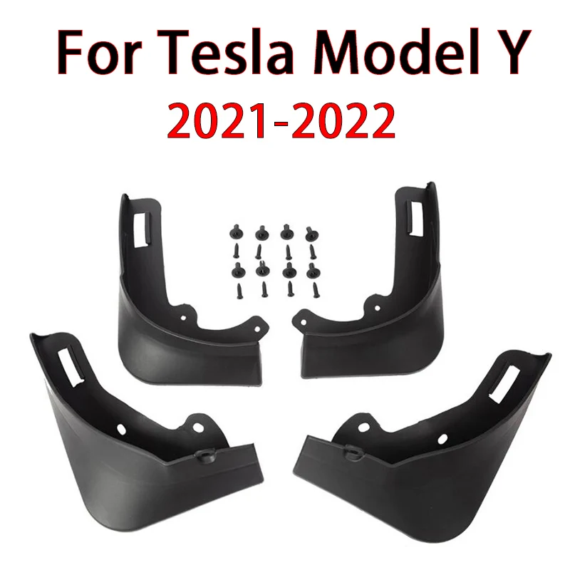

Брызговики от грязи модели Tesla Y 2021 2022, брызговики, грязеотталкивающие передние и задние искусственные автомобильные аксессуары