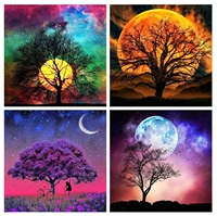 5d diamond painting moon tree full square round diamond art for adults and kids embroidery diamond mosaic home decor