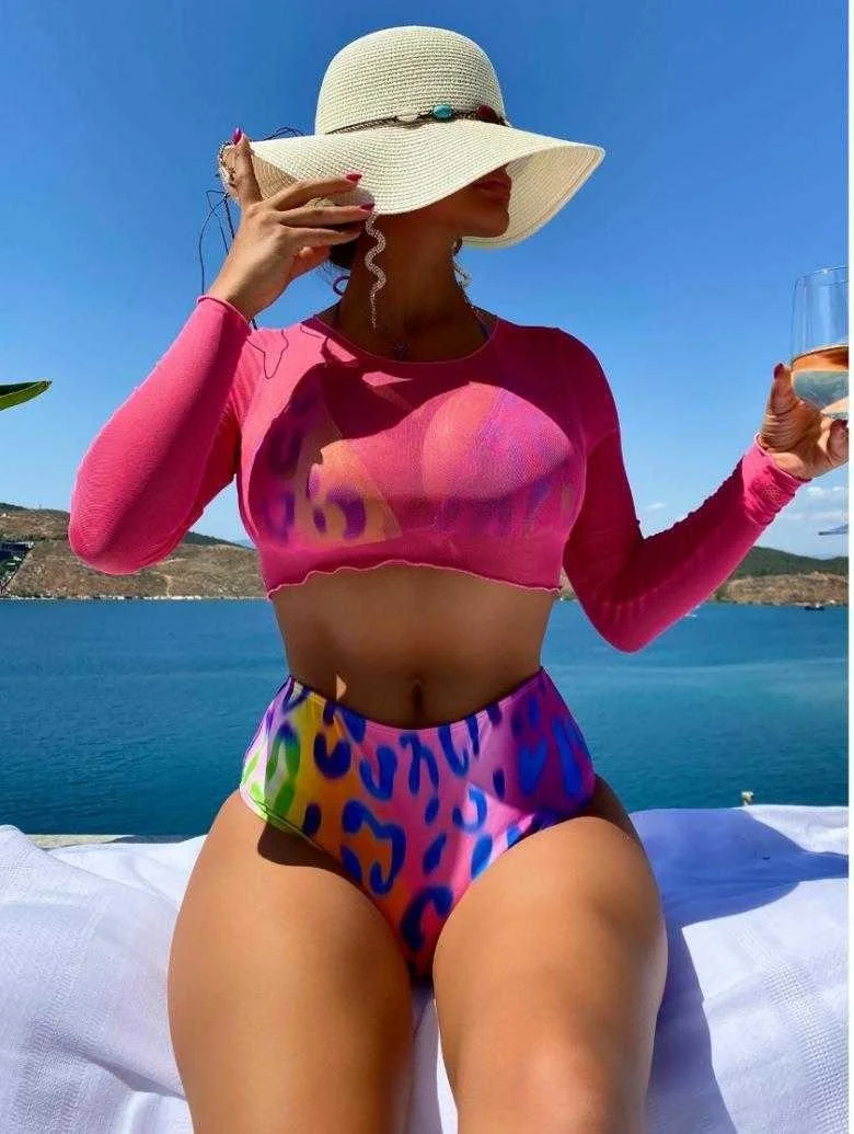 

Sexy Three Piece High Waist Split Bikini Women Wholesale