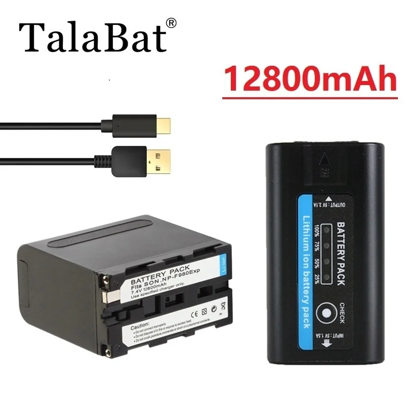 

12800 мА · ч телефон с USB-выходом и светодиодным индикатором мощности для Sony