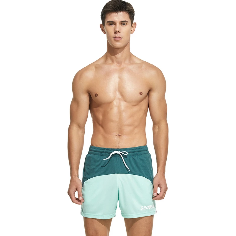 Мужские клетчатые боксеры SEOBEAN домашние шорты для отдыха трусы сна нижнее белье