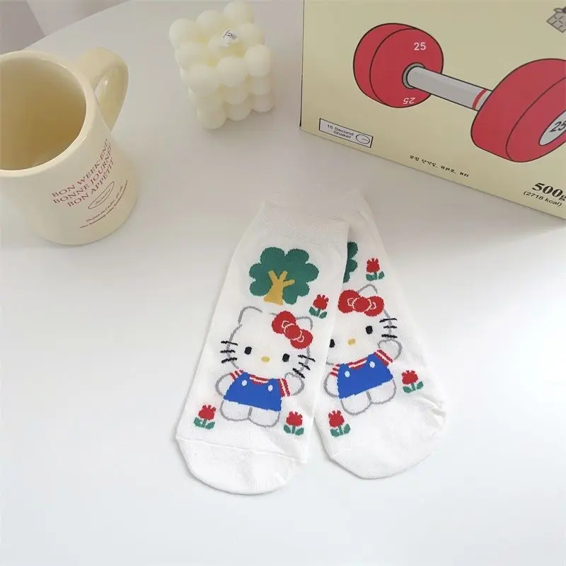 Sanrio японские дышащие Нескользящие невидимые Симпатичные носки для девушек