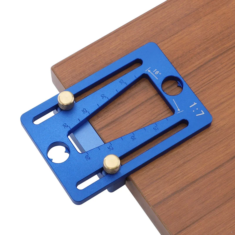 

Adjustable Dovetail Guide Hand Cut Joint Marking Gauge Template 1:7 for Hardwood Soft Wood Dovetail Marking Woodworking Gauge