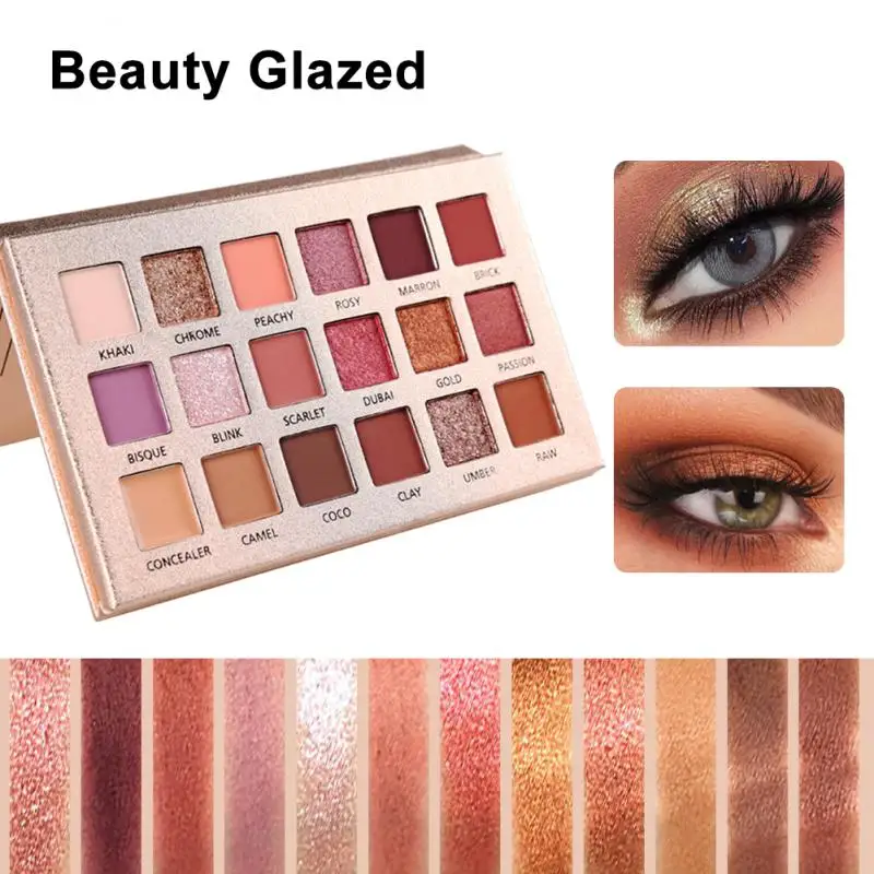 

Палетка теней Beauty Glazed для макияжа глаз, Шиммер, жемчужные матовые блестящие, 18 цветов, Китайская косметика, TSLM2