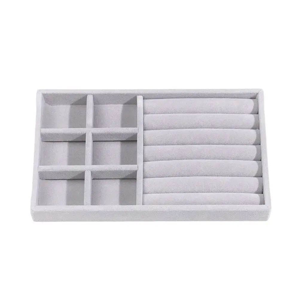 

Бархатный органайзер для украшений серый