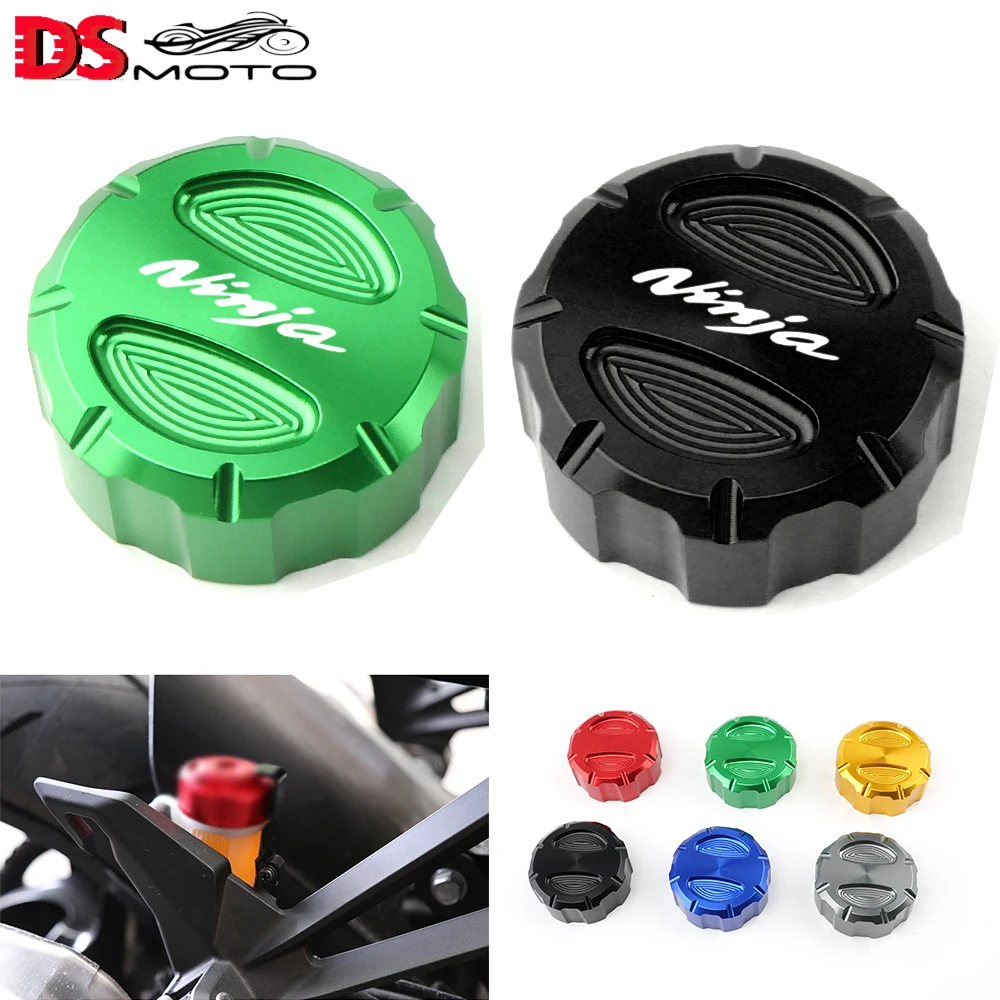 

Для Kawasaki NINJA ZX-6R NINJA650 NINJA400 мотоциклетные CNC алюминиевые аксессуары задний тормозной жидкости резервуар Крышка масленки